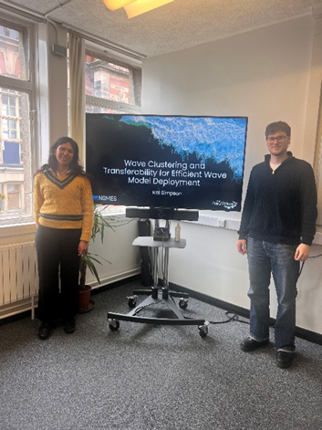 Jana Stella, NeuWave, and Kai Simpson, Postgraduate Researcher at N0MES CDT